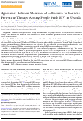 Cover page: Agreement Between Measures of Adherence to Isoniazid Preventive Therapy Among People With HIV in Uganda