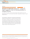 Cover page: Structure of eukaryotic purine/H(+) symporter UapA suggests a role for homodimerization in transport activity.