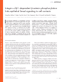 Cover page: Integrin α3β1–dependent β-catenin phosphorylation links epithelial Smad signaling to cell contacts