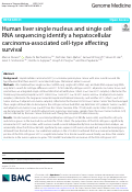 Cover page: Human liver single nucleus and single cell RNA sequencing identify a hepatocellular carcinoma-associated cell-type affecting survival