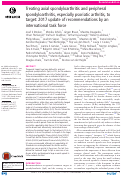 Cover page: Treating axial spondyloarthritis and peripheral spondyloarthritis, especially psoriatic arthritis, to target: 2017 update of recommendations by an international task force