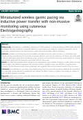 Cover page: Miniaturized wireless gastric pacing via inductive power transfer with non-invasive monitoring using cutaneous Electrogastrography.