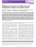 Cover page: Doubling of the known set of RNA viruses by metagenomic analysis of an aquatic virome.