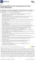 Cover page: Functional Effects of let-7g Expression in Colon Cancer Metastasis