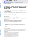 Cover page: Maternal Systemic Interleukin-6 During Pregnancy Is Associated With Newborn Amygdala Phenotypes and Subsequent Behavior at 2 Years of Age