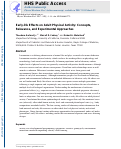 Cover page: Early-Life Effects on Adult Physical Activity: Concepts, Relevance, and Experimental Approaches.