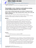 Cover page: Transportation cost as a barrier to contraceptive use among women initiating treatment for HIV in Tanzania.