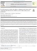 Cover page: Are child protection workers and judges in alignment with citizens when considering interventions into a family? A cross-country study of four jurisdictions