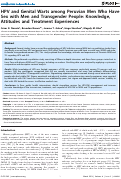 Cover page: HPV and Genital Warts among Peruvian Men Who Have Sex with Men and Transgender People: Knowledge, Attitudes and Treatment Experiences