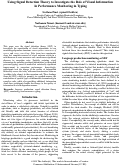 Cover page: Using Signal Detection Theory to Investigate the Role of Visual Information
in Performance Monitoring in Typing