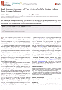 Cover page: Draft Genome Sequences of Two Vibrio splendidus Strains, Isolated from Seagrass Sediment