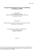 Cover page: Investigation of residential central air conditioning load shapes in 
NEMS