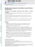 Cover page: Prostate cancer progression and mortality: a review of diet and lifestyle factors