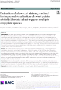 Cover page: Evaluation of a low-cost staining method for improved visualization of sweet potato whitefly (Bemisia tabaci) eggs on multiple crop plant species