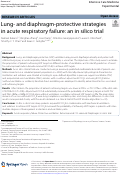 Cover page: Lung- and diaphragm-protective strategies in acute respiratory failure: an in silico trial.