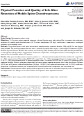 Cover page: Physical Function and Quality of Life After Resection of Mobile Spine Chondrosarcoma