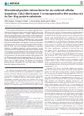 Cover page: Disordered protein interactions for an ordered cellular transition: Cdc2-like kinase 1 is transported to the nucleus via its Ser–Arg protein substrate