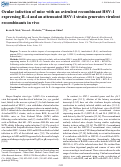 Cover page: Ocular infection of mice with an avirulent recombinant HSV-1 expressing IL-4 and an attenuated HSV-1 strain generates virulent recombinants in vivo