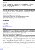 Cover page: Access to and Use of Mobile Phone by Postpartum, Married Women in Punjab, India: Secondary Analysis of mHealth Intervention Pilot Data