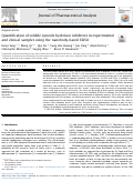 Cover page: Quantification of soluble epoxide hydrolase inhibitors in experimental and clinical samples using the nanobody-based ELISA