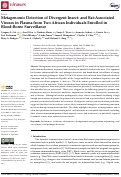 Cover page: Metagenomic Detection of Divergent Insect- and Bat-Associated Viruses in Plasma from Two African Individuals Enrolled in Blood-Borne Surveillance