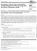 Cover page: Perceptions of Acute Care Telemedicine Among Caregivers for Persons Living with Dementia: A Qualitative Study.