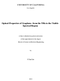 Cover page: Optical Properties of Graphene from the THz to the Visible Spectral Region