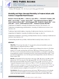 Cover page: Mortality and Major Neonatal Morbidity in Preterm Infants with Serious Congenital Heart Disease.