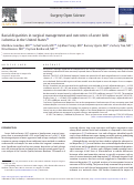 Cover page: Racial disparities in surgical management and outcomes of acute limb ischemia in the United States