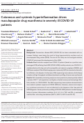 Cover page: Cutaneous and systemic hyperinflammation drives maculopapular drug exanthema in severely ill COVID‐19 patients