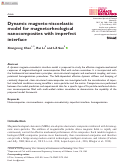 Cover page: Dynamic magneto-viscoelastic model for magnetorheological nanocomposites with imperfect interface