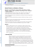 Cover page: Natural products as mediators of disease