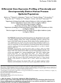 Cover page: Differential gene expression profiling of functionally and developmentally distinct human prostate epithelial populations