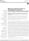 Cover page: Mining the phytomicrobiome to understand how bacterial coinoculations enhance plant growth