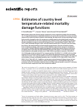 Cover page: Estimates of country level temperature-related mortality damage functions.