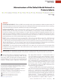 Cover page: Microstructure of the Default Mode Network in Preterm Infants