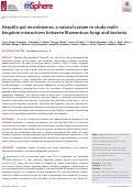 Cover page: Herptile gut microbiomes: a natural system to study multi-kingdom interactions between filamentous fungi and bacteria