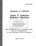 Cover page: MESON PRODUCTION IN p + d COLLISIONS AND THE 1-d-ff-fT INTERACTION. III. SPIN AND PARITY OF THE I = 0 ANOMALY