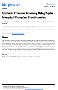 Cover page: Synthetic Promoter Screening Using Poplar Mesophyll Protoplast Transformation