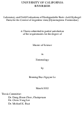 Cover page: Laboratory and Field Evaluations of Biodegradable Boric Acid Hydrogel Baits for the Control of Argentine Ants (Hymenoptera: Formicidae)