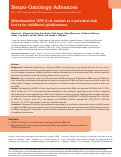 Cover page: Mitochondrial 1555 G&gt;A variant as a potential risk factor for childhood glioblastoma