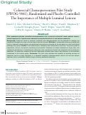 Cover page: Colorectal Chemoprevention Pilot Study (SWOG-9041), Randomized and Placebo Controlled: The Importance of Multiple Luminal Lesions