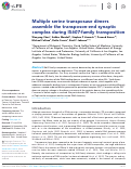 Cover page: Multiple serine transposase dimers assemble the transposon-end synaptic complex during IS607-family transposition