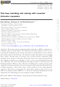 Cover page: One-loop matching and running with covariant derivative expansion