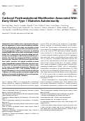 Cover page: Carbonyl Posttranslational Modification Associated With Early-Onset Type 1 Diabetes Autoimmunity.