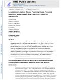 Cover page: Longitudinal Relations Among Parenting Styles, Prosocial Behaviors, and Academic Outcomes in U.S. Mexican Adolescents