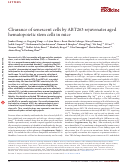 Cover page: Clearance of senescent cells by ABT263 rejuvenates aged hematopoietic stem cells in mice