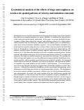 Cover page: Geostatistical analysis of the effects of stage and roughness on reach-scale spatial patterns of velocity and turbulence intensity