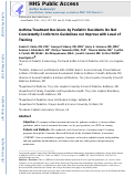 Cover page: Asthma Treatment Decisions by Pediatric Residents Do Not Consistently Conform to Guidelines or Improve With Level of Training