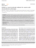 Cover page: ACAA2 is a novel molecular indicator for cancers with neuroendocrine phenotype.